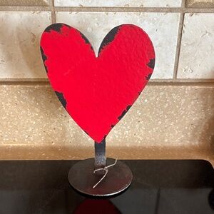 Red Heart Metal Sculpture